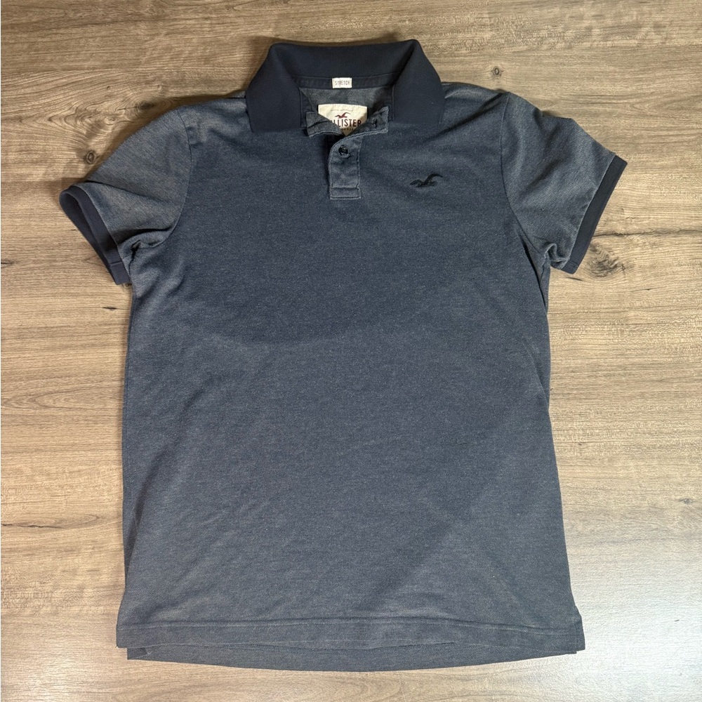 Hollister Women’s Short Sleeve Polo Collared Y2K Shirt Size Large Blue - Picture 1 of 5